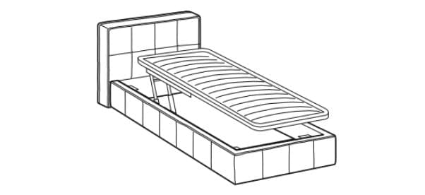 Letto matrimoniale con contenitore Gauchas Grigio (4)