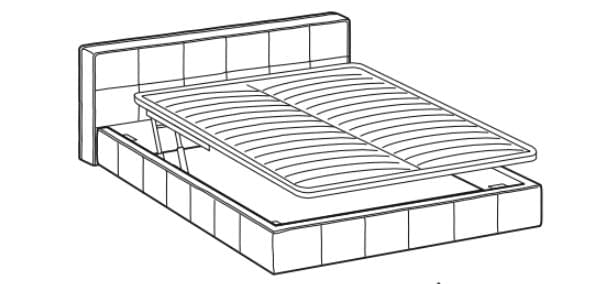 Letto matrimoniale con contenitore Gauchas Grigio (5)