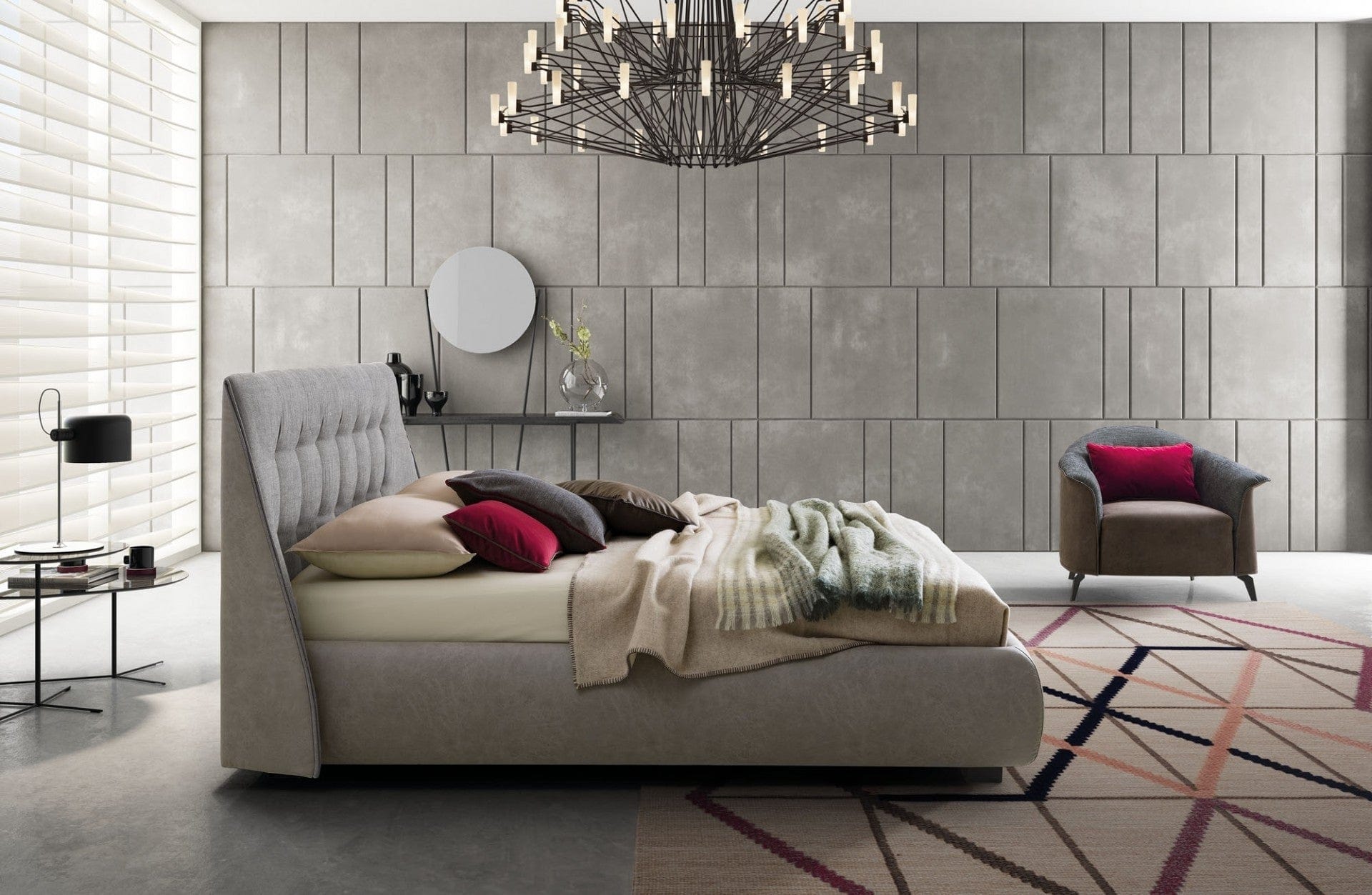 Letto matrimoniale con contenitore Gustav Grigio (1) & LCMFIT-PAT-GUSCIO-FLOOR-NEW