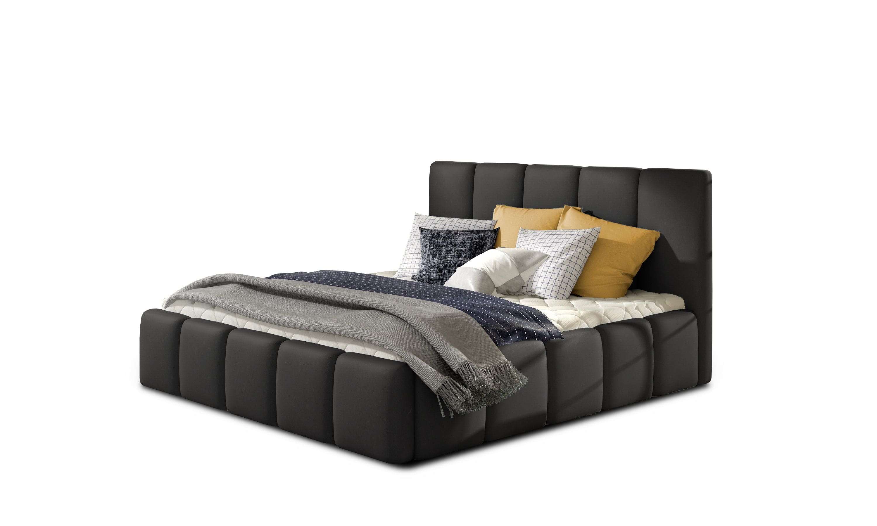 Letto matrimoniale con contenitore in ecopelle Edvis Eco (4)