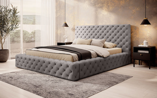 Letto matrimoniale con contenitore in ecopelle Principe Eco (2)