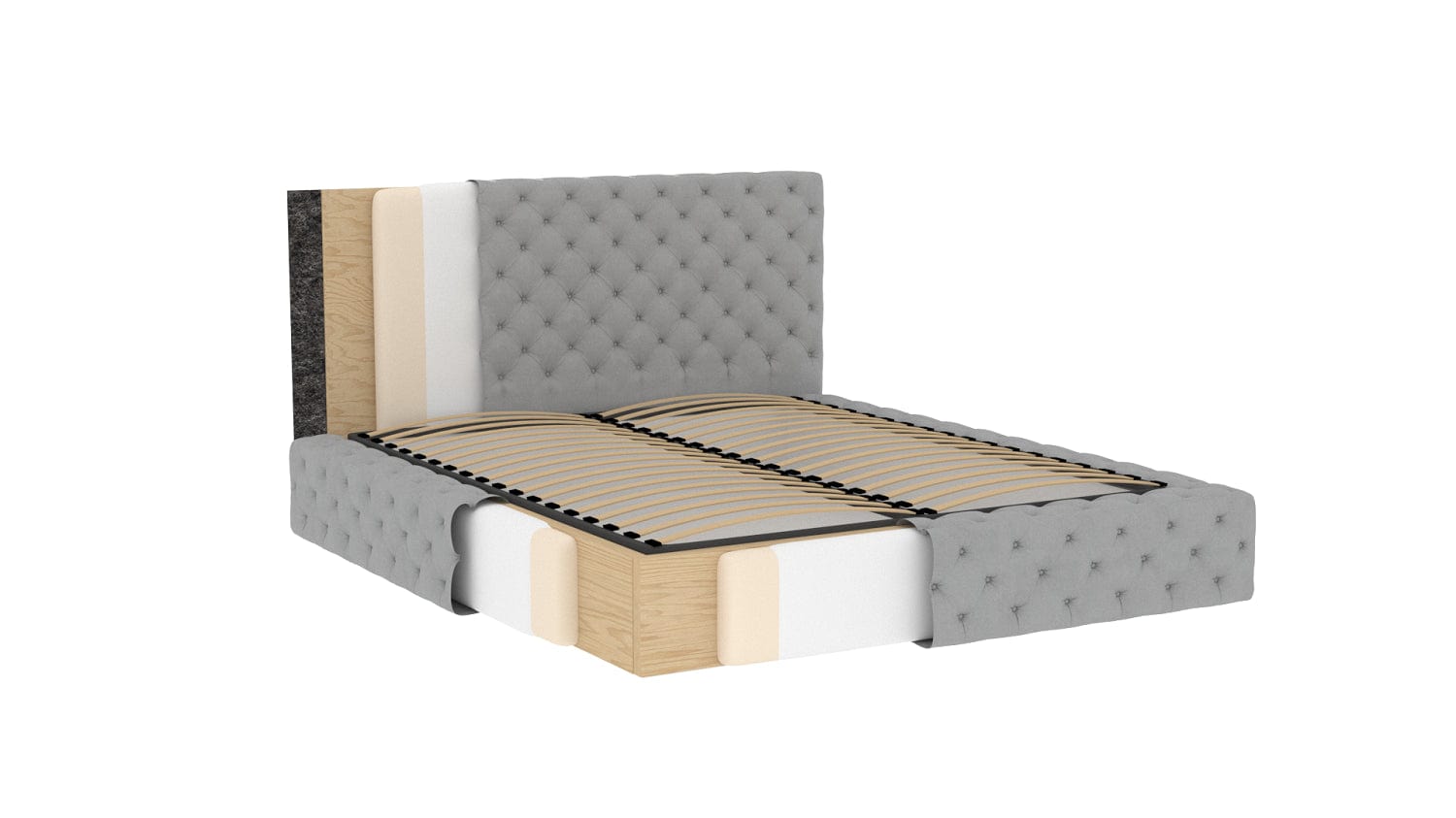 Letto matrimoniale con contenitore in ecopelle Principe Eco (6)