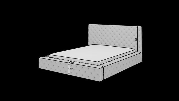Letto matrimoniale con contenitore in ecopelle Principe Eco (8)