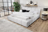 Letto matrimoniale con contenitore in tessuto Baloo Bianco