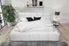 Letto matrimoniale con contenitore in tessuto Baloo Bianco (1)