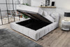Letto matrimoniale con contenitore in tessuto Baloo Bianco (2)