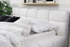 Letto matrimoniale con contenitore in tessuto Baloo Bianco (3)