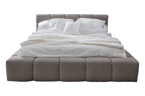 Letto matrimoniale con contenitore in tessuto Baloo Cappuccino (1)