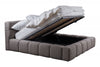 Letto matrimoniale con contenitore in tessuto Baloo Cappuccino (2)