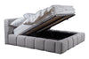 Letto matrimoniale con contenitore in tessuto Baloo Grigio (1)