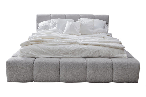 Letto matrimoniale con contenitore in tessuto Baloo Grigio (2)