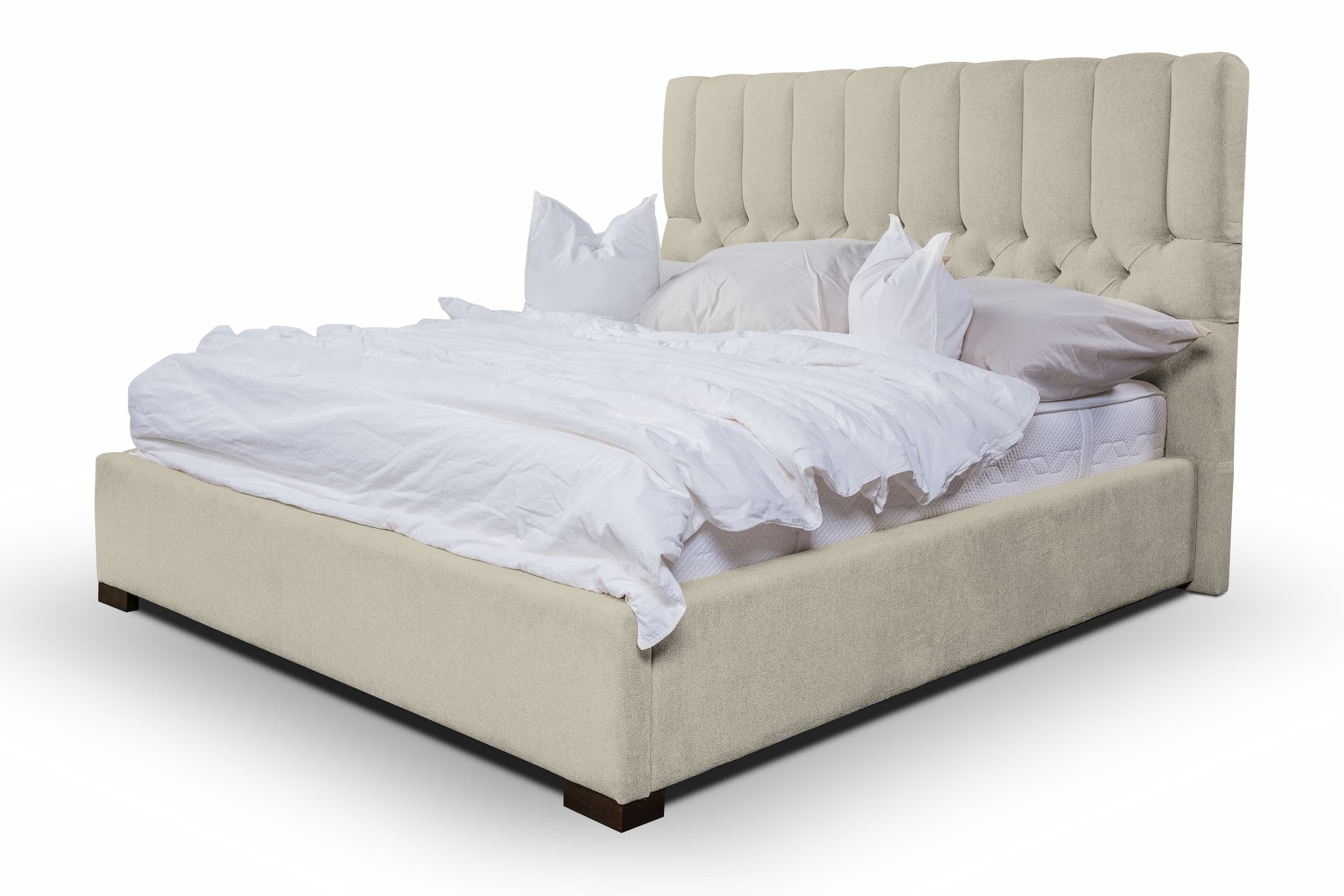 Letto matrimoniale con contenitore in tessuto Brennero Beige & MZRPL-BED-BRENNERO-GAS-LIFT-SERTA1