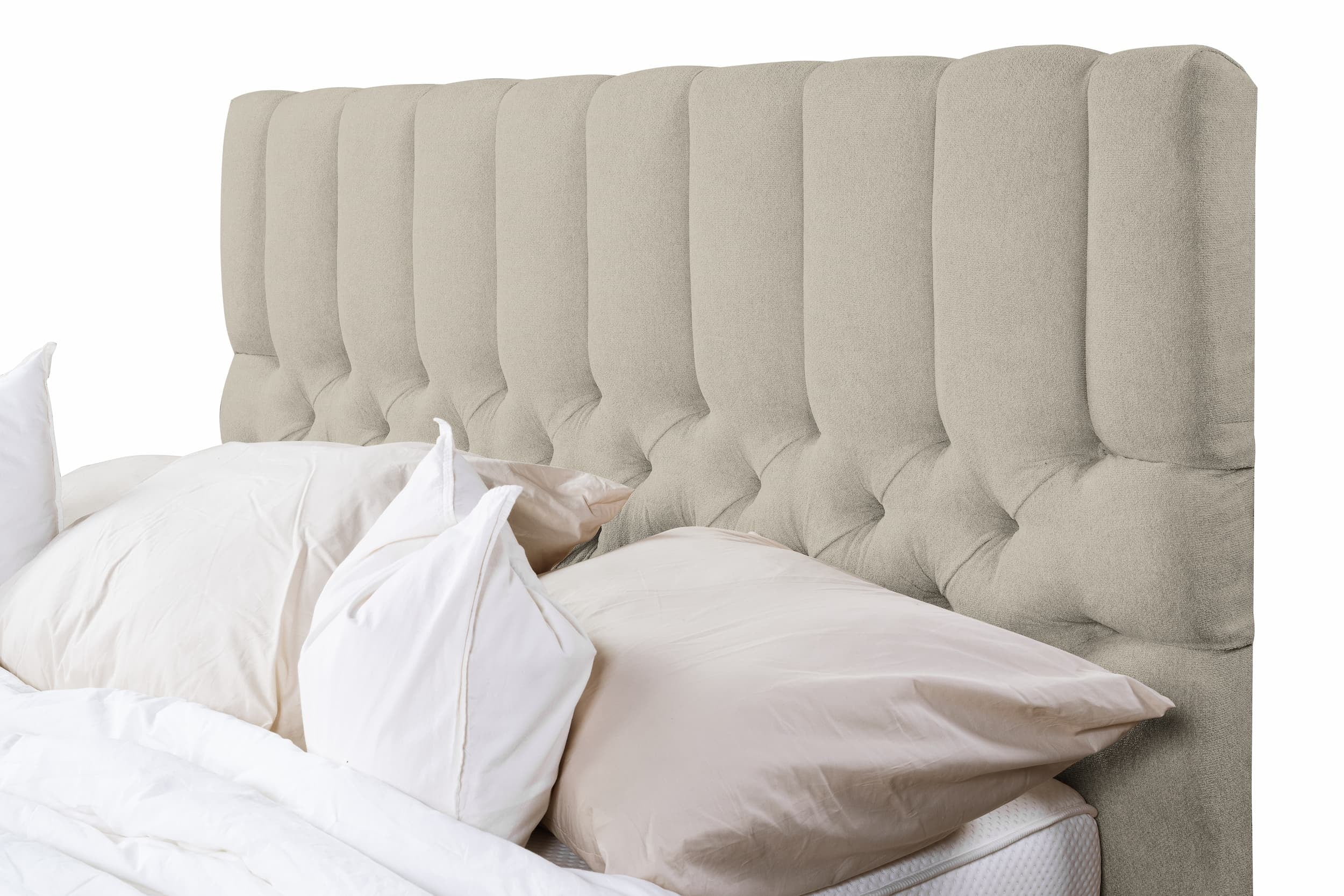 Letto matrimoniale con contenitore in tessuto Brennero Beige (5)