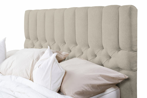 Letto matrimoniale con contenitore in tessuto Brennero Beige (5)