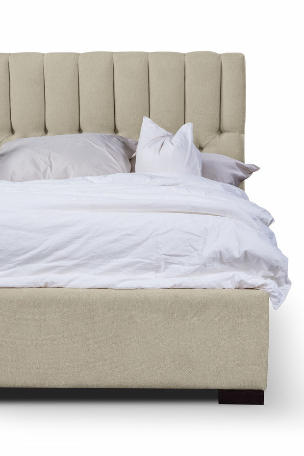Letto matrimoniale con contenitore in tessuto Brennero Beige (6)