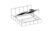 Letto matrimoniale con contenitore in tessuto Edvis Color (15)