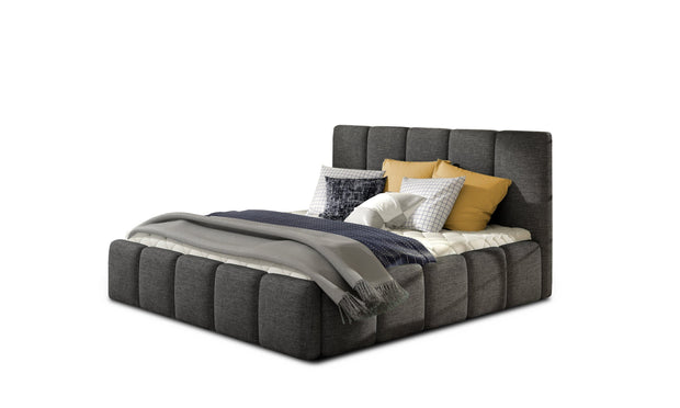 Letto matrimoniale con contenitore in tessuto Edvis Neutral (9)
