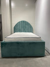 Letto matrimoniale con contenitore in tessuto Londi Round Verde (2)
