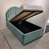 Letto matrimoniale con contenitore in tessuto Londi Round Verde (4)