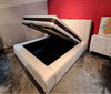 Letto matrimoniale con contenitore in tessuto Lugano Beige (2)