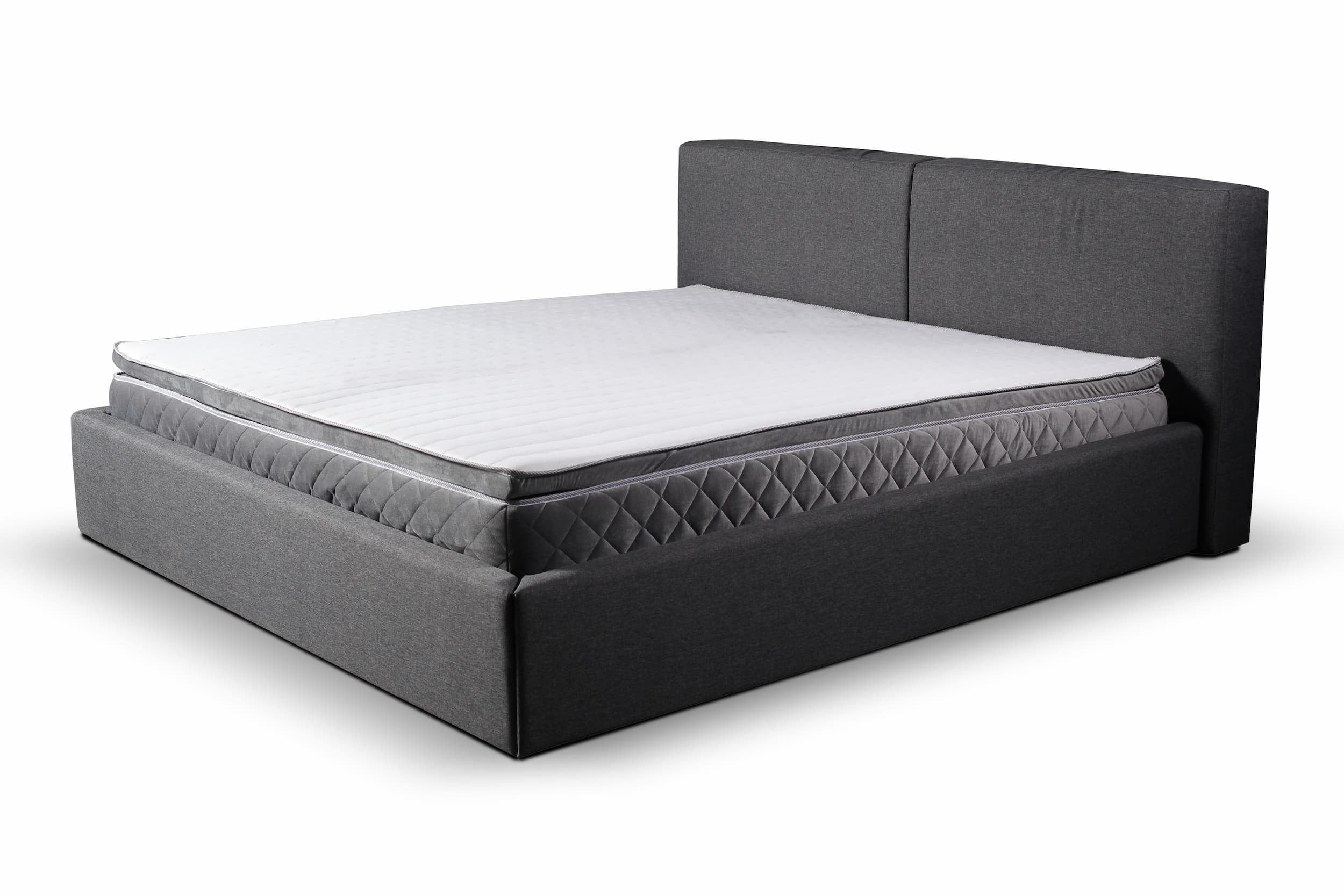 Letto matrimoniale con contenitore in tessuto Mia Grigio & MZRPL-BED-MIA-GAS-LIFT-INARI91
