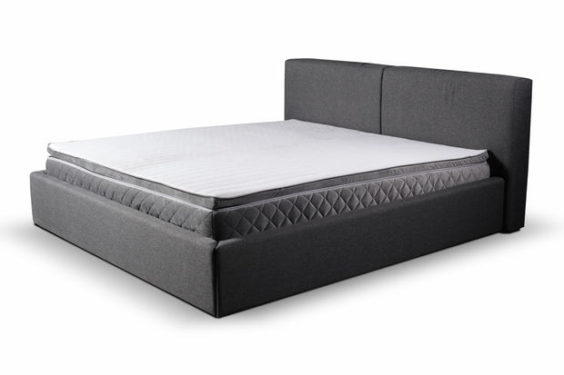 Letto matrimoniale con contenitore in tessuto Mia Grigio & MZRPL-BED-MIA-GAS-LIFT-INARI91
