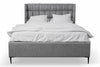 Letto matrimoniale con contenitore in tessuto Viviene Grigio (2)