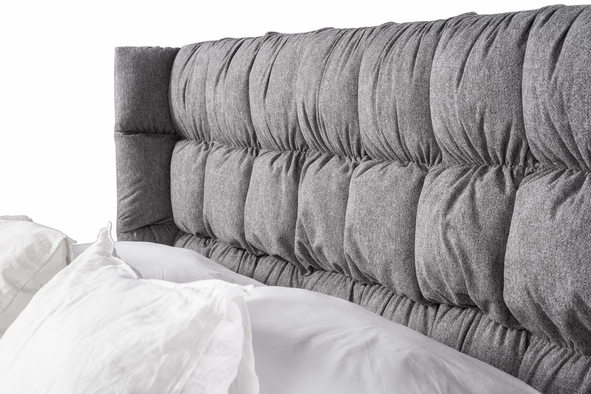 Letto matrimoniale con contenitore in tessuto Viviene Grigio (7)