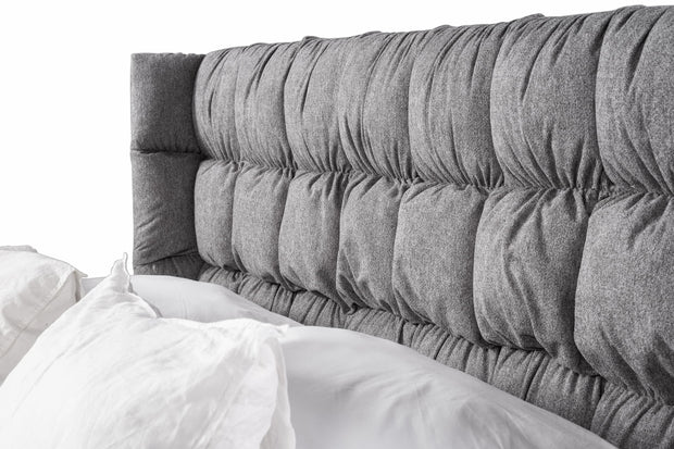 Letto matrimoniale con contenitore in tessuto Viviene Grigio (7)