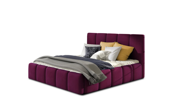 Letto matrimoniale con contenitore in velluto Edvis (3)