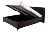 Letto matrimoniale con contenitore in velluto Gaya Lux II Marrone (1)