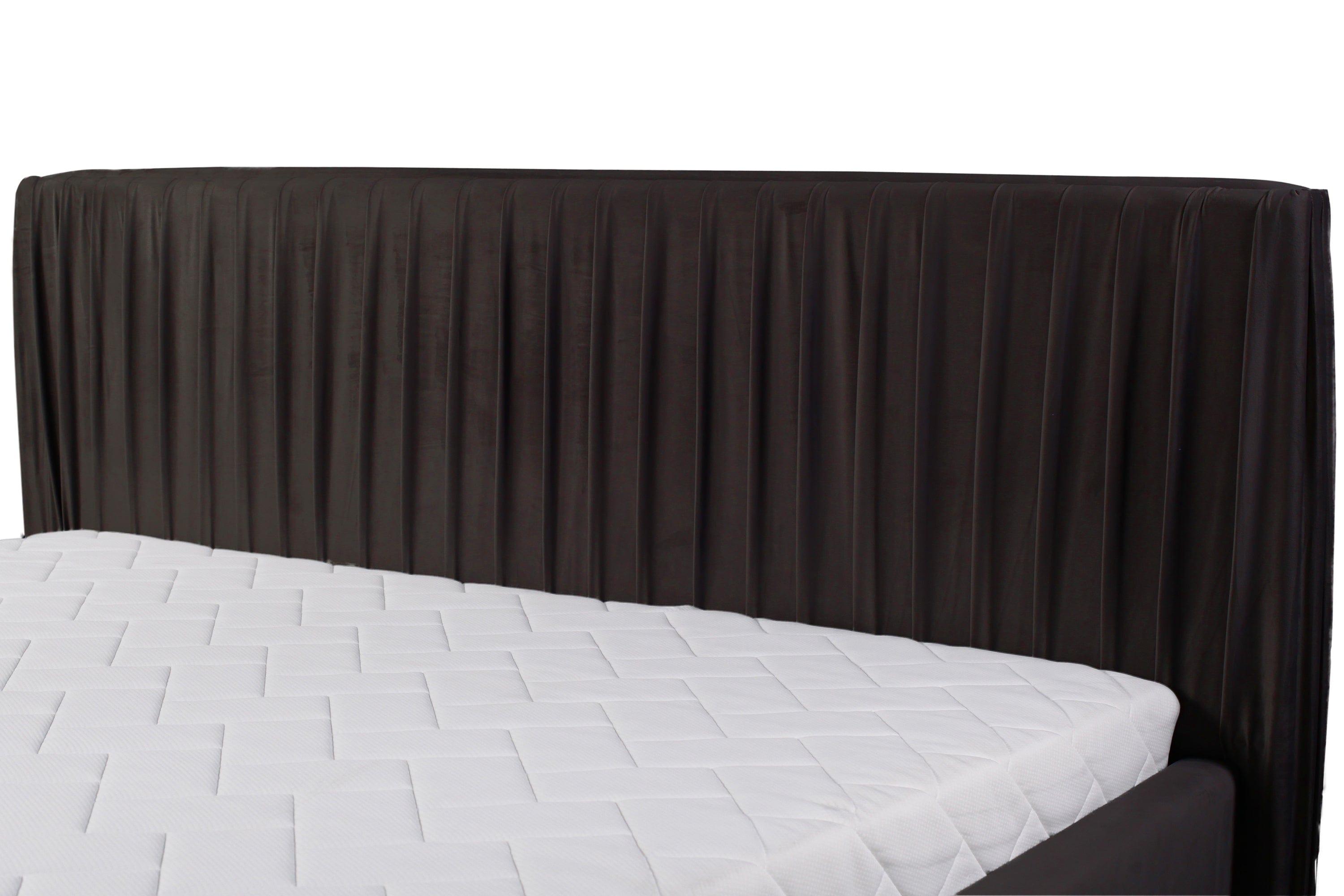 Letto matrimoniale con contenitore in velluto Gaya Lux II Marrone (2)
