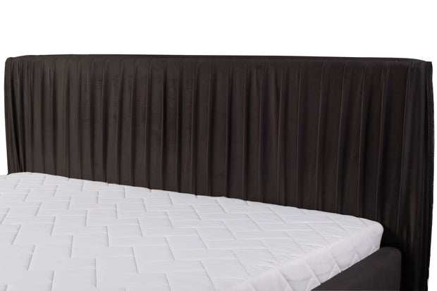 Letto matrimoniale con contenitore in velluto Gaya Lux II Marrone (2)