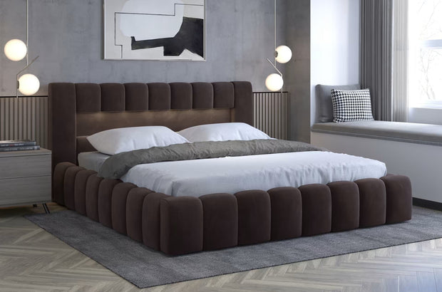 Letto matrimoniale con contenitore in velluto Lamiso Neutral & ELTMPL-BED-LAMICA-LAM_MET-NEUTRAL