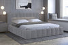 Letto matrimoniale con contenitore in velluto Lamiso Neutral (6)