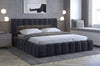 Letto matrimoniale con contenitore in velluto Lamiso Neutral (7)
