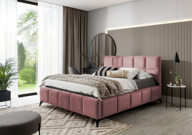 Letto matrimoniale con contenitore in velluto Mister (2)