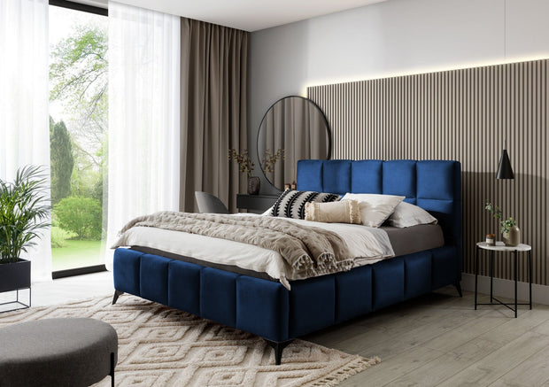 Letto matrimoniale con contenitore in velluto Mister (4)
