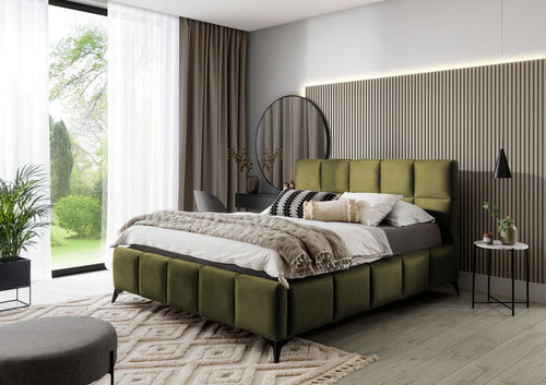 Letto matrimoniale con contenitore in velluto Mister Verde & ELTMPL-BED-MIST-NUBE-33