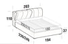 Letto matrimoniale con contenitore Inster Grigio (8)