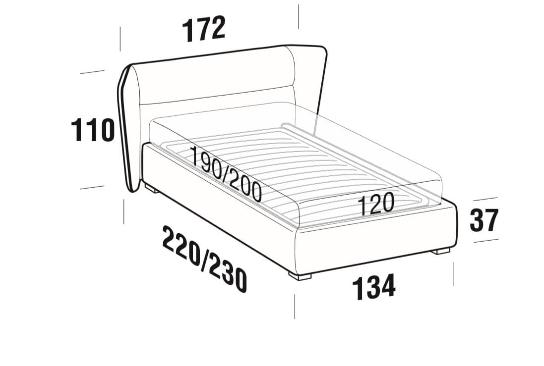 Letto matrimoniale con contenitore Passe Cappuccino (5)