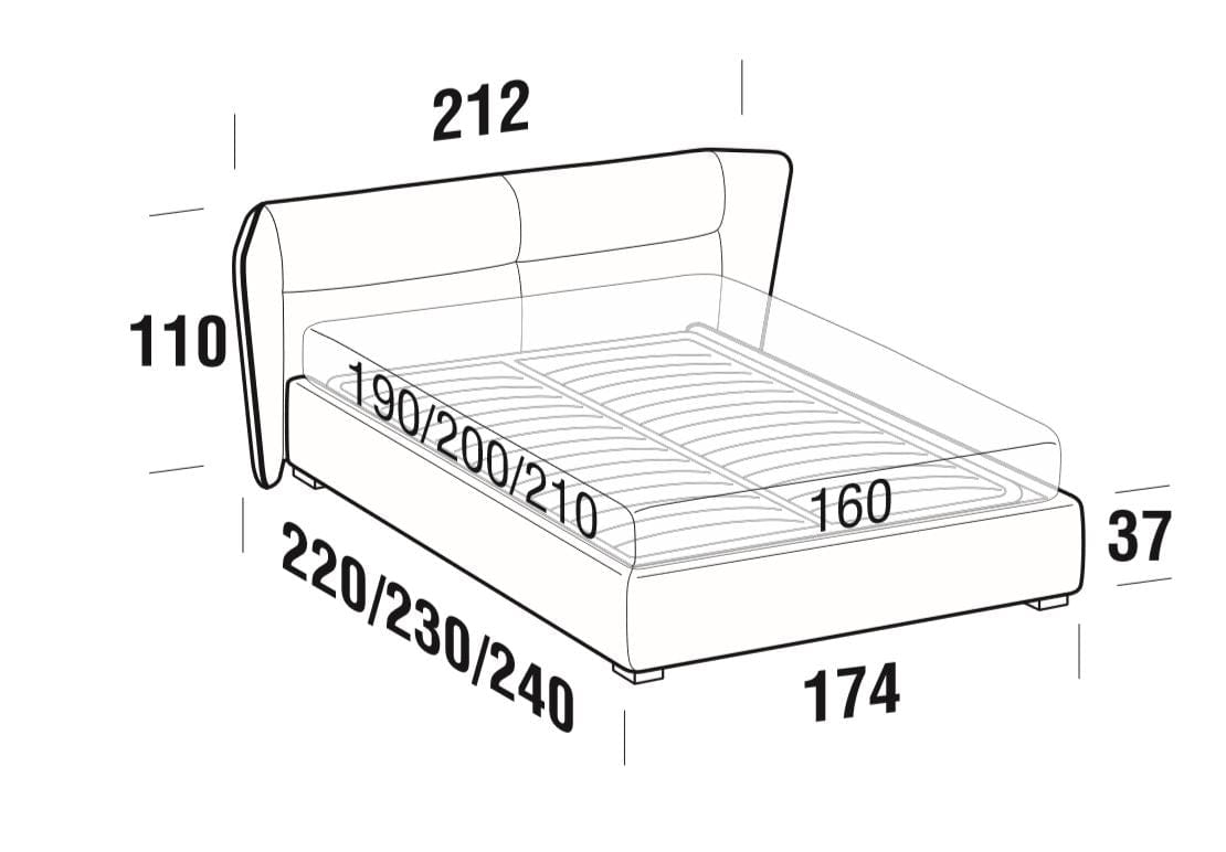 Letto matrimoniale con contenitore Passe Cappuccino (6)