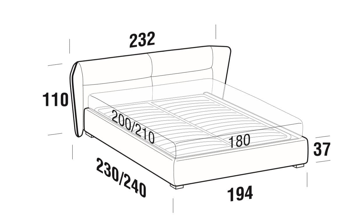 Letto matrimoniale con contenitore Passe Cappuccino (7)
