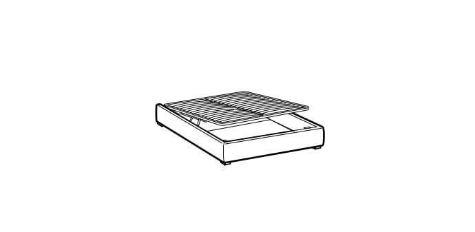 Letto matrimoniale con contenitore Phloxis Rosso (5)