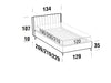 Letto matrimoniale con contenitore Phloxis Rosso (7)