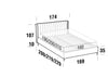Letto matrimoniale con contenitore Phloxis Rosso (8)