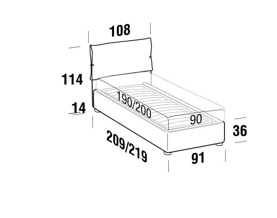 Letto matrimoniale con contenitore Primroses Rosa (5)