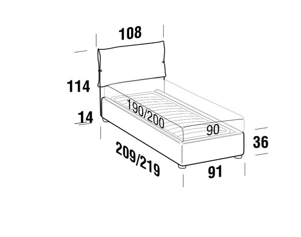 Letto matrimoniale con contenitore Primroses Rosa (5)