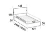 Letto matrimoniale con contenitore Primroses Rosa (6)