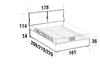 Letto matrimoniale con contenitore Primroses Rosa (7)